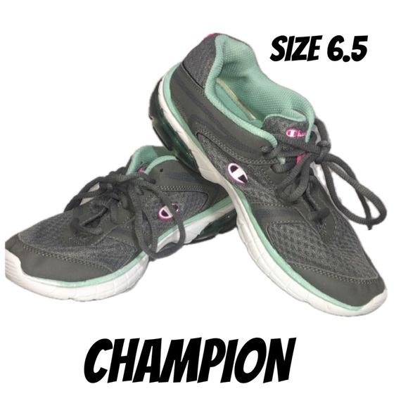 CHAMPION WOMENS RUNNERS MEMORY FOAM SIZE 6.5 GREY MINT PINK - Picture 13 of 13